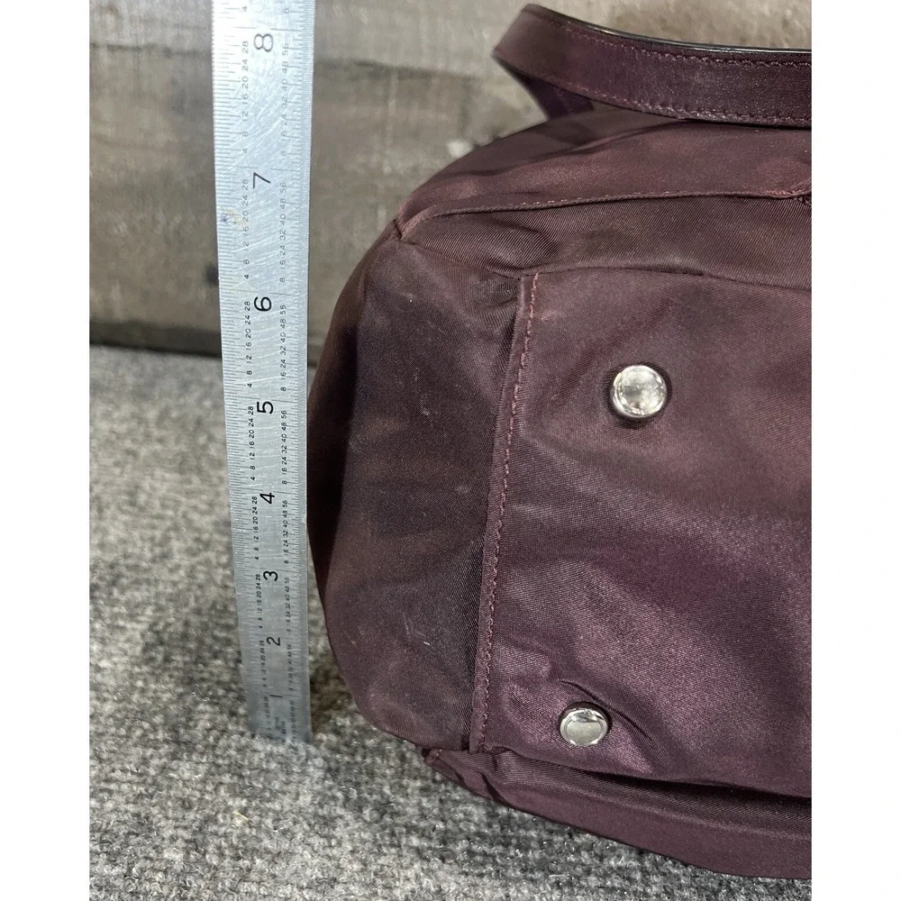 TUMI Travel Tote Luggage Handbag Duffel Nylon Overnight Bag Weekender Plum